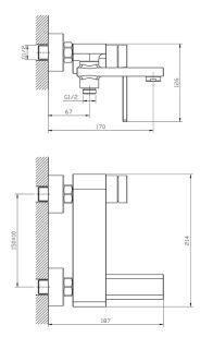 Набор для ванной комнаты 3в1 Orange Splito M36-311cr хром